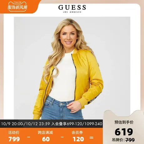 GUESS23年新款秋女士短款立领休闲时尚面包服-Q1BL01W93L0商品大图