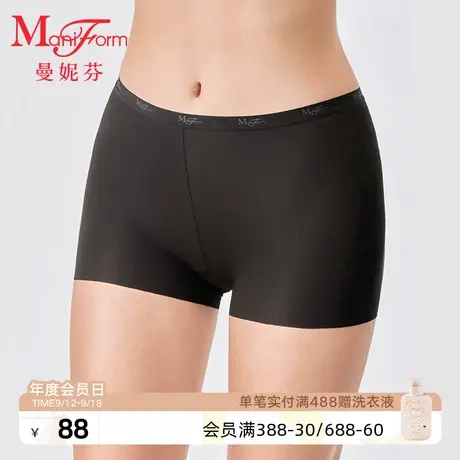 曼妮芬中腰平角安全裤女士舒适短裤轻薄底裤纯棉全棉底裆内裤商品大图