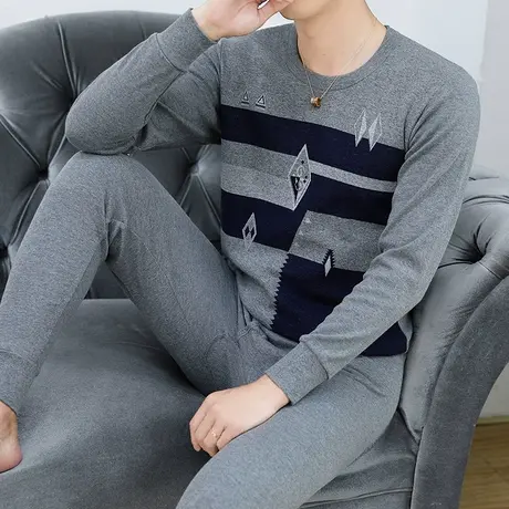 冬季秋衣裤秋裤套装全棉棉毛衫男中老年线衣线裤爸爸棉感保暖内衣商品大图