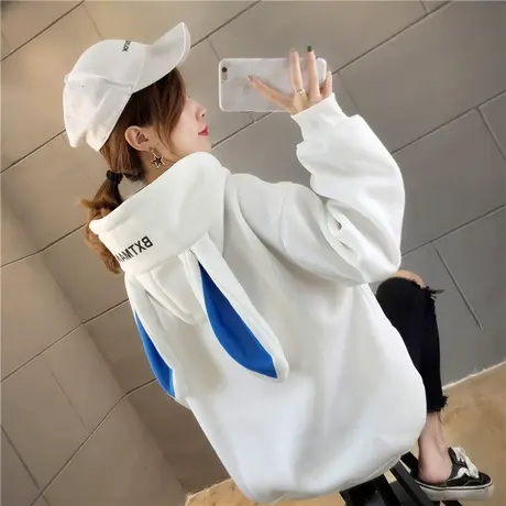 卫衣女秋冬韩版宽松waitmore加绒加厚ins百搭学生可爱网红外套潮商品大图