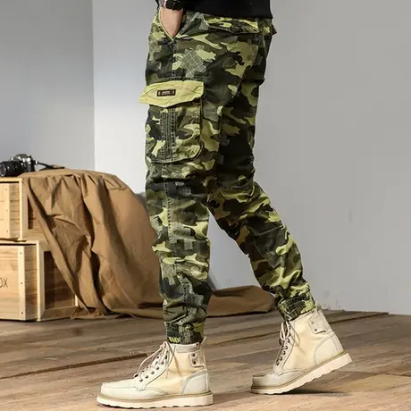 束脚长裤子男士休闲裤潮流百搭宽松哈伦男生痞帅工装裤休闲束脚裤图片