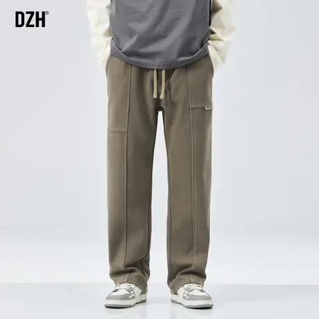 男士直筒休闲裤男春季裤子男款2024新款美式宽松百搭运动工装长裤商品大图