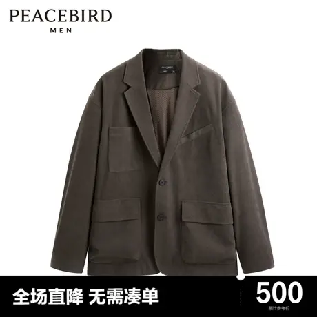 【潮流户外】太平鸟男装秋新款灯芯绒便服时尚宽松西服B2BBD3302图片