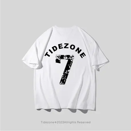 Ohlyah春夏季复古纯棉重磅短袖t恤男宽松大码潮牌加肥加大半袖衫图片