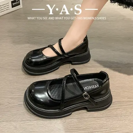 法式厚底玛丽珍单鞋女夏2024春季新款百搭日系jk小皮鞋复古英伦风商品大图