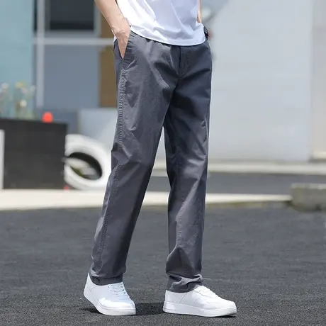 裤子男夏季薄款宽松休闲裤直筒垂感大码男裤中年男士夏天运动长裤商品大图