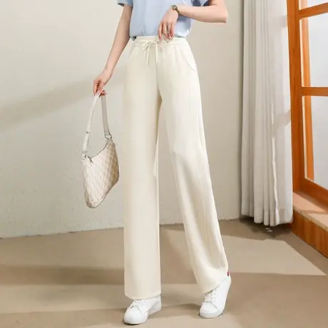 时尚气质休闲长裤2023年夏季新款女士简约百搭修身显瘦通勤裤子商品大图