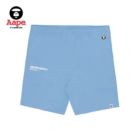 Aape旗舰店男装春夏猿颜纯色简约印花拉链口袋休闲短裤6840XAI商品大图