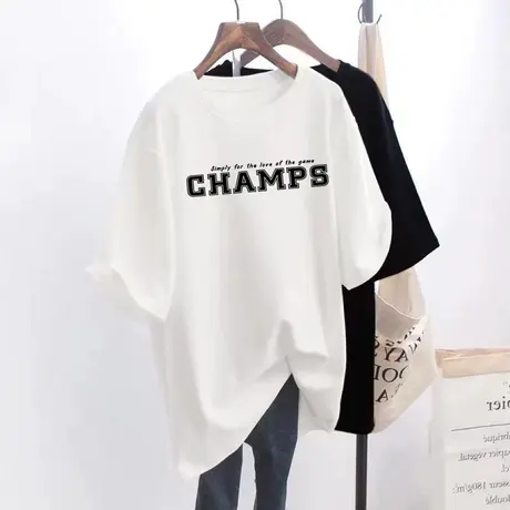 纯棉短袖t恤女夏季2023年新款设计感小众宽松薄款体桖白色上衣ins图片