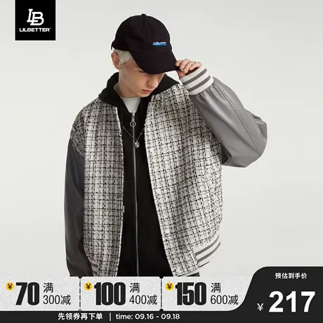 Lilbetter小香风夹克男秋新款潮牌男装美式男士外套宽松棒球服LB商品大图