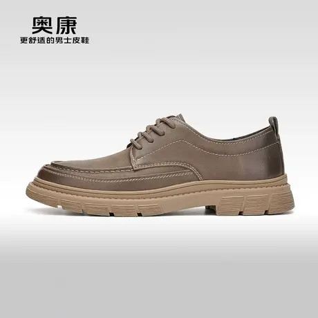 【门店发货】Aokang奥康春秋季新款商务时尚休闲鞋男真皮耐磨鞋图片