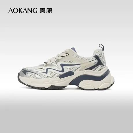 奥康女鞋 秋季气质潮流时尚网面运动休闲鞋舒适百搭跑步鞋女图片