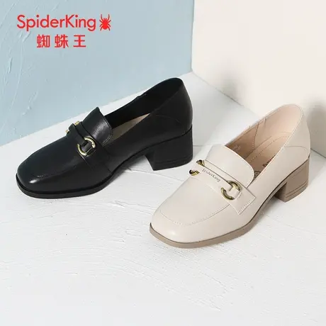 SPIDER KING/蜘蛛王女单鞋真皮2023秋商场新款工作通勤鞋舒适软底图片