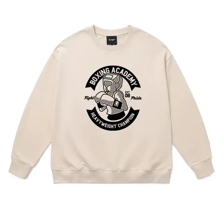 重磅中性款情侣卫衣美潮复古可爱拳击手oversize青少年春秋冬打底商品大图