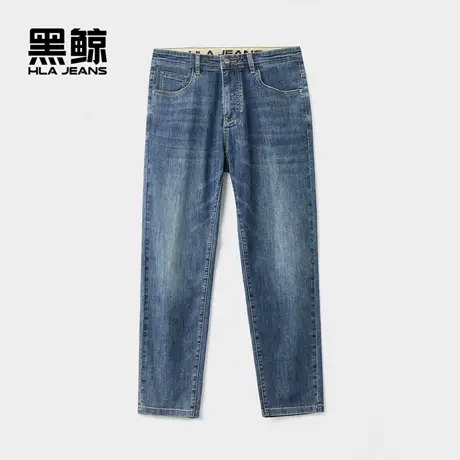 海澜之家旗下黑鲸时尚经典窄脚牛仔裤男25年夏季新男士裤子九分裤商品大图