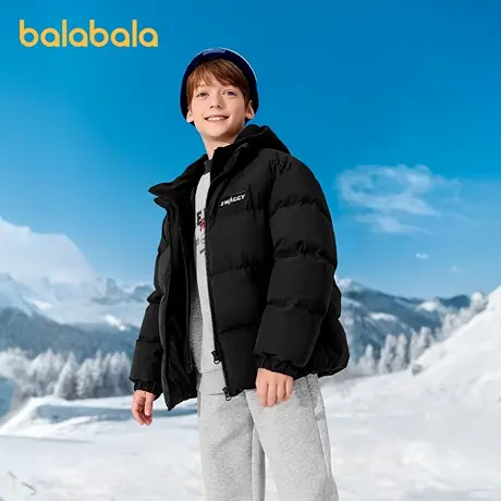 巴拉巴拉balaOne儿童羽绒服女户外防风男童保暖冬2025新款假两件商品大图