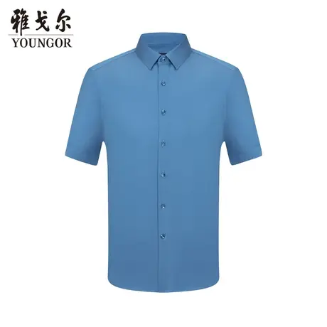 雅戈尔奥莱 商场同款男士短袖衬衫新款官方正品商务休闲短袖衬衫商品大图