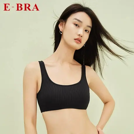 LER9安莉芳旗下E-BRA光面薄款背心围内衣女士美背无钢圈文胸商品大图