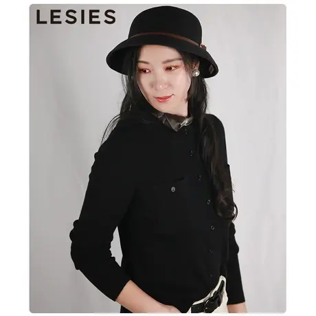 【100%羊毛】蓝色倾情2023秋冬季新款开衫女针织衫宽松长袖羊毛衫图片