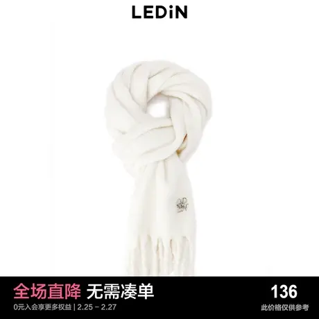 【商场同款】乐町冬季新款富家千金气质字母围巾C1YBD4259商品大图