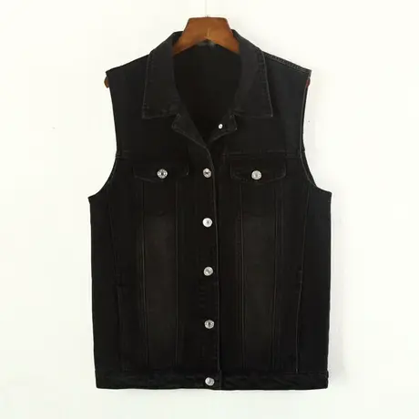 春秋韩版牛仔马甲女中长宽松显瘦无袖大码外套BF风新款背心商品大图