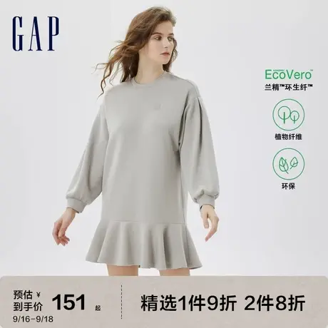 Gap女装秋季新款空气三明治LOGO运动连衣裙591251弹力鱼尾裙图片