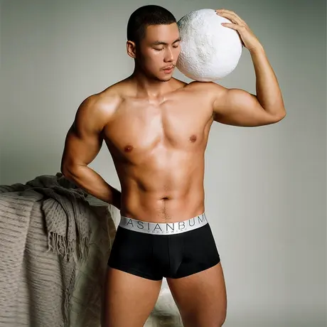 【拍3件99】Asianbum男莫代尔性感U凸透气简约商务纯色平角内裤商品大图