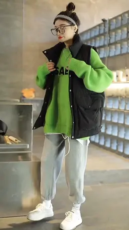 2023年秋冬韩版新款羽绒棉服背心马甲女大码外穿宽松百搭马夹外套图片