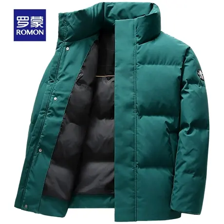 罗蒙羽绒服男冬季短款加厚时尚2023新款立领保暖青少年面包服潮A图片