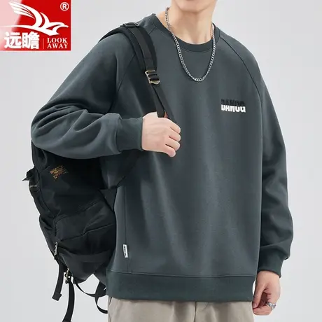 春秋季卫衣男士2023新款时尚潮流长袖T恤圆领男装打底宽松上衣潮商品大图