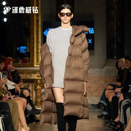 【米兰大秀同款鹅绒服】星河系列中长款羽绒服女加厚冬季外套2023商品大图