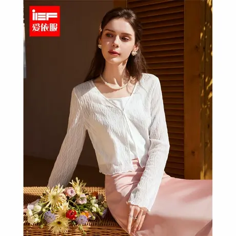 IEF/爱依服【DNA系列】2025夏季新款法式浪漫淑女百搭网纱外披图片