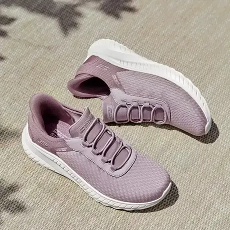 闪穿鞋Skechers斯凯奇slip ins夏季女鞋一脚蹬妈妈透气健步鞋百搭商品大图