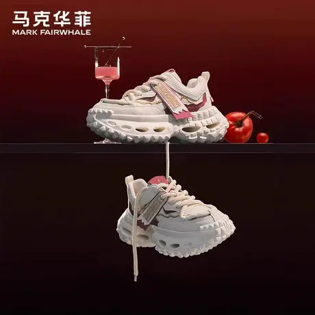 马克华菲官方旗舰店男鞋春季隐形内增高大码45运动老爹轮胎坦克鞋图片