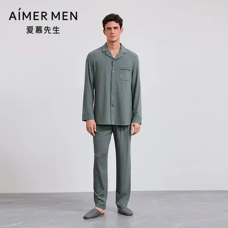 爱慕先生25秋海藻家居服睡衣男士可外穿休闲长裤NS42M521商品大图