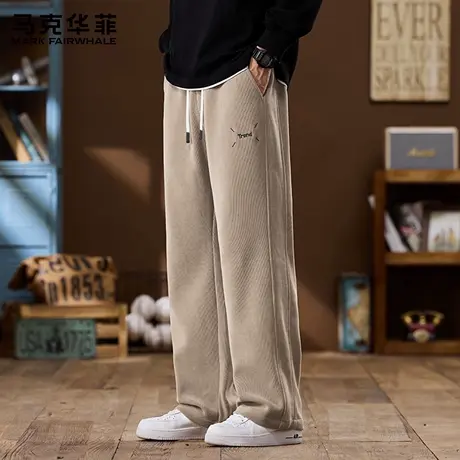 马克华菲裤子男款春秋款2025新款男裤直筒裤男士宽松休闲运动裤男商品大图