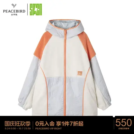 【商场同款】太平鸟SPCN系列2023年春季新款拼接仿羊羔毛便服图片