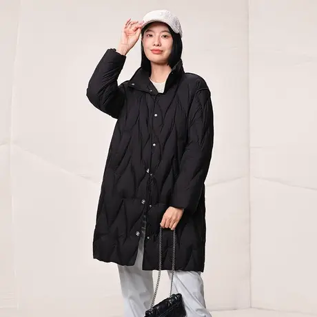 坦博尔奥莱官方正品冬季羽绒服中长款立领保暖加厚潮流穿搭外套图片