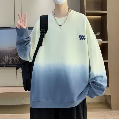 青少年卫衣2025男春秋季印花长袖t恤初高中学生中大童男孩打底衫商品大图