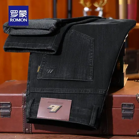 罗蒙男士直筒牛仔裤2025秋季新款休闲长裤子商务弹力舒适百搭男裤商品大图