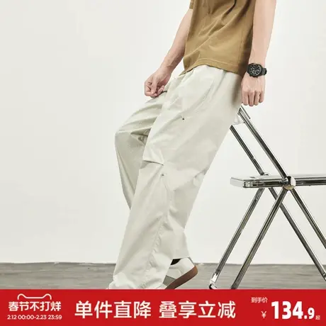 唐狮26春季新款男休闲裤直筒裤宽松铆钉工装通勤裤子美式潮流时尚商品大图