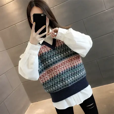 女款针织马甲春2023年新款韩版女装爆款毛衣背心女秋冬季外穿洋气商品大图