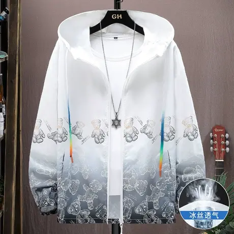 防晒衣男款夏季渐变冰丝轻薄夹克男外套青少年潮流休闲钓鱼防晒服商品大图