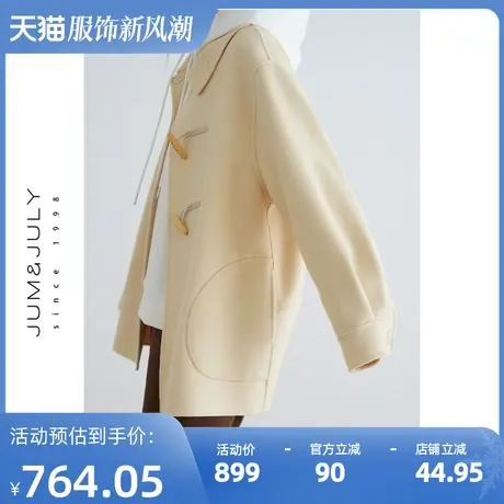 2022年秋冬新款双面呢大衣女小个子短款韩系温柔毛呢外套女图片