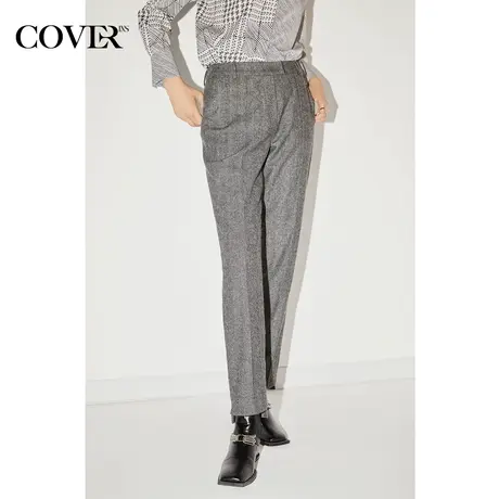 COVER秋季直筒微弹羊毛百搭休闲裤图片