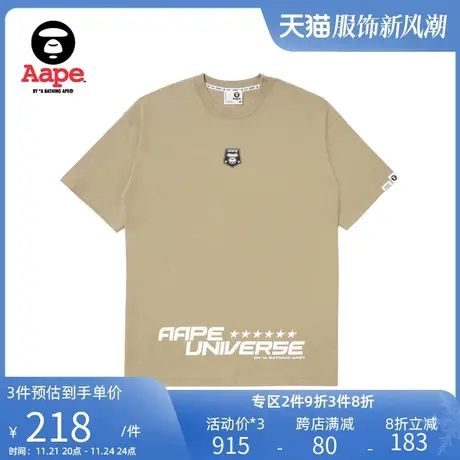 Aape旗舰店男装春夏图案字母印花宽松嘻哈潮流短袖T恤1297XXK商品大图