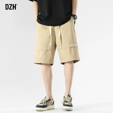 男生卡其色短裤男款运动夏季薄款裤子2023新款纯棉休闲五分裤宽松商品大图