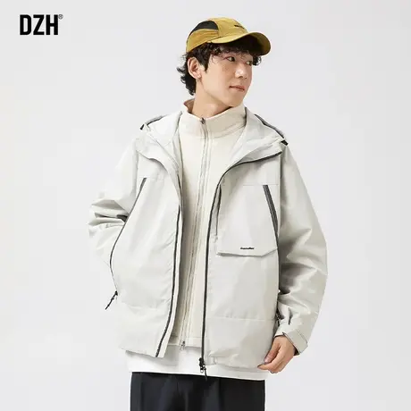 男士三防冲锋衣外套男冬季2023新款摇粒绒三合一两件套户外登山服图片