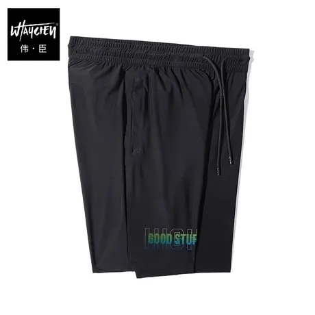 伟臣潮牌大码男装夏季速干运动短裤男胖子中腰超薄冰丝肥佬空调裤商品大图