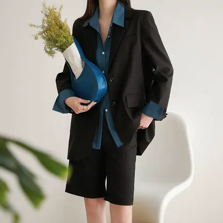 西装外套女2023年春季新款小个子高级感小众设计感通勤西服图片